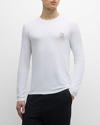 Versace White Medusa Long Sleeve T-shirt In Black