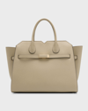 Valextra Milano Medium Leather Tote Bag In Tundra