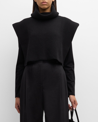 The Row Eppie Cashmere Rib Turtleneck Collar In Royal Blue