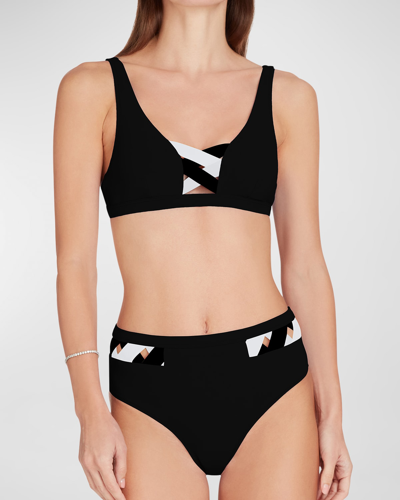 Valimare Martinique Bikini Bottoms In Black/white