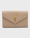 SAINT LAURENT YSL MONOGRAM LARGE WALLET ON CHAIN IN SMOOTH LEATHER