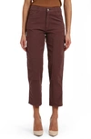 Mavi Jeans Luisa High Waist Straight Leg Twill Carpenter Pants In Mahogany Luxe Twill