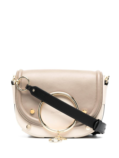 See By Chloé Mara Mini Leather Crossbody Bag In Gris