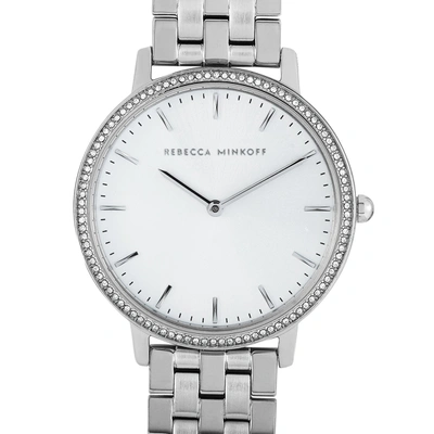 Rebecca Minkoff Major Silver-tone Watch 2200347 In White