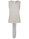 P.a.r.o.s.h . 'panty' White Polyester Tank Top In Cream