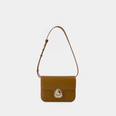 Apc Astra Small Leather Shoulder Bag In Brown