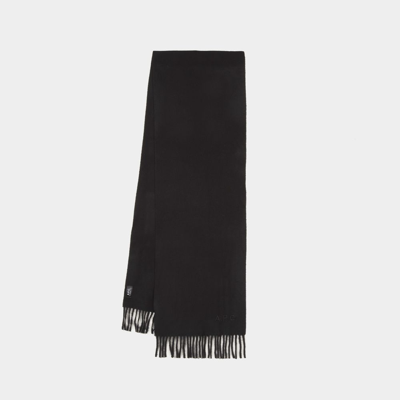 Apc Embroidered Ambroise Scarf In Black