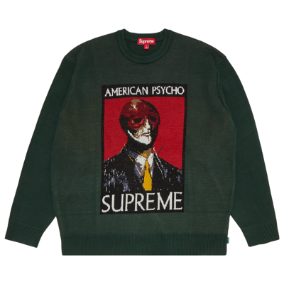 Pre-owned Supreme American Psycho Sweater 'green'