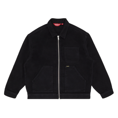Pre-owned Supreme Moleskin Work Jacket 'black'