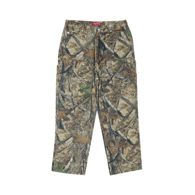 Pre-owned Supreme Moleskin Double Knee Painter Pant 'camo' In Multi-color