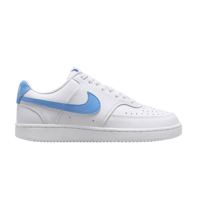 Pre-owned Nike Wmns Court Vision Low Next Nature 'white University Blue'