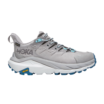 Pre-owned Hoka Wmns Kaha 2 Low Gore-tex 'sharkskin Blue Coral' In Grey
