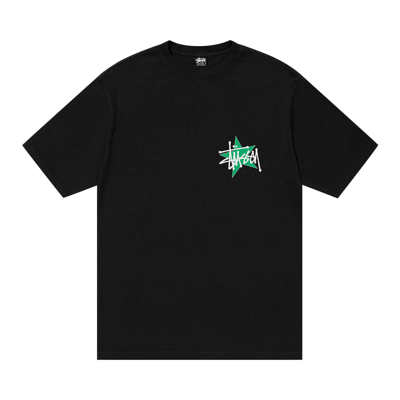 Pre-owned Stussy Star Tee Pigment Dyed 'black'