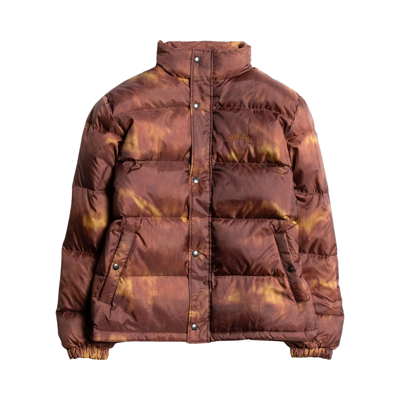 Pre-owned Stussy Aurora Puffer Jacket 'brown'