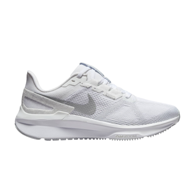 Pre-owned Nike Wmns Air Zoom Structure 25 Wide 'white Metallic Silver'