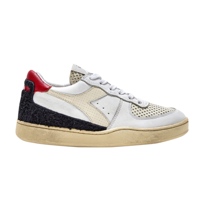 Pre-owned Diadora Mi Basket Low 'punched Italia' In White
