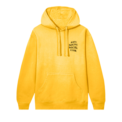 Pre-owned Anti Social Social Club Kkotch Hoodie 'gold'