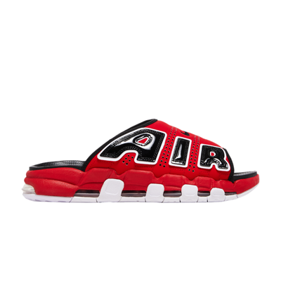 Pre-owned Nike Air More Uptempo Slide 'bulls' In Red