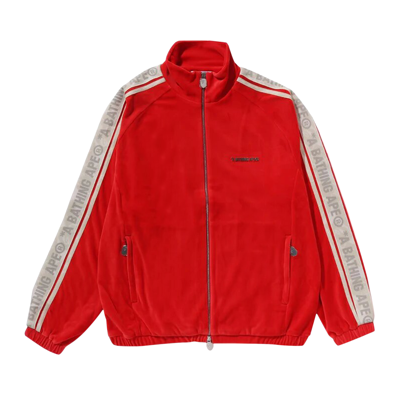 Pre-owned Bape Metal Logo Pin Track Jacket 'red'
