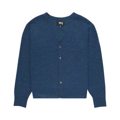 Pre-owned Stussy Brushed Cardigan 'blue'