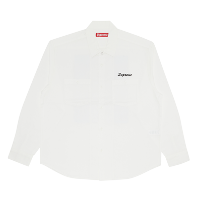 Pre-owned Supreme American Psycho Work Shirt 'white'