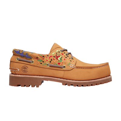 Pre-owned Timberland Clot X 3-eye Lug Handsewn Boat 'wheat' In Tan