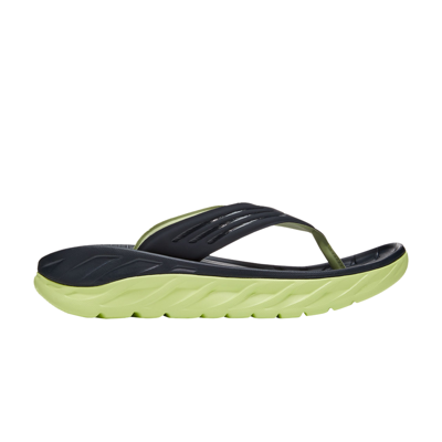 Pre-owned Hoka Ora Recovery Flip Slide 'blue Graphite Butterfly'