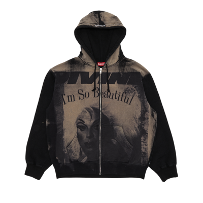 Pre-owned Supreme Divine Zip Up Hooded Sweatshirt 'black'