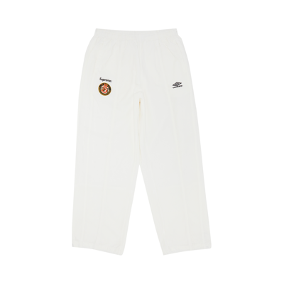 Pre-owned Supreme X Umbro Cotton Ripstop Track Pant 'white'