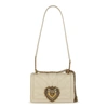 Dolce & Gabbana Devotion Medium Leather Shoulder Bag In Burro