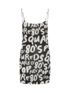 Dsquared2 Graphic-print Sleeveless Minidress In Black