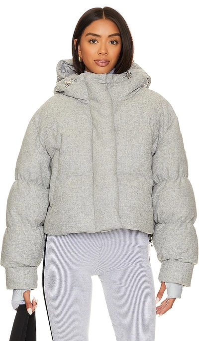 Cordova Aomori Cropped Wool-blend Down Ski Jacket In Grey