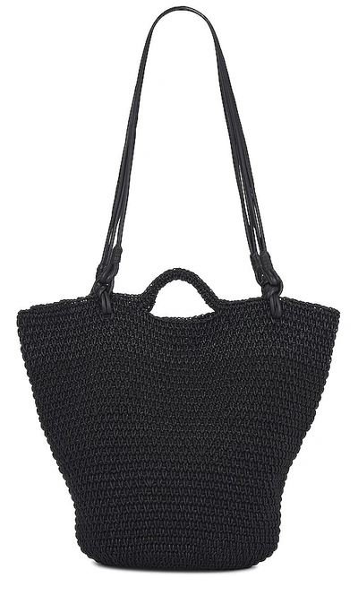 Cleobella Crochet Basket Bag In 黑色