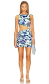 Agua Bendita X Revolve Shea Mini Dress In Blue Waves