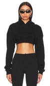 ALO YOGA CROPPED SHRUG IT OFF CROPPED HOODIE