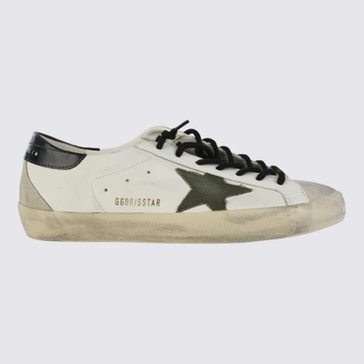 Golden Goose Sneakers In White/seedpearl/green/blue
