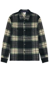 Guess Originals Plaid Overshirt In Navy