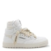 Off-white White Leather Out Of Office High Top Sneakers In White/white