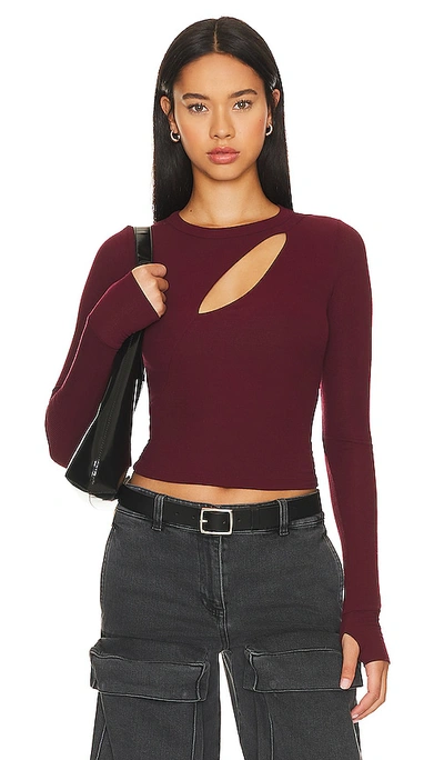 Michael Lauren Benecroft Tee In Burgundy