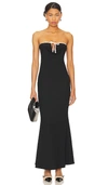 Lioness Illuminating Strapless Maxi Dress In 黑色
