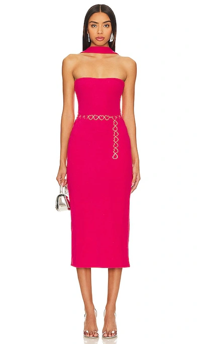 Lovers & Friends Dominique Midi Dress In Pink