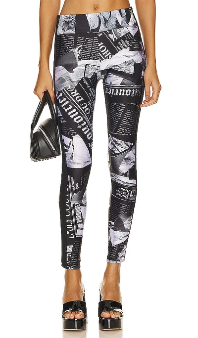 Versace Jeans Couture Leggings In Black,white