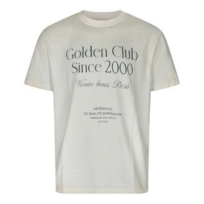 GOLDEN GOOSE GOLDEN GOOSE T-SHIRTS AND POLOS WHITE