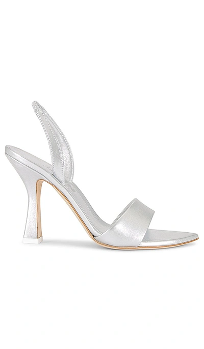 3juin Lily Heel In Metallic Silver