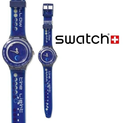 Pre-owned Swatch Numbered To 20,000 Mint Rare 1999  Club Special Sun & Moon Watch Sdz105