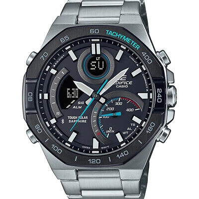 Pre-owned Casio Edifice Ecb-950ydb-1ajf Black Solar Bluetooth Mobile Mens Watch In Box