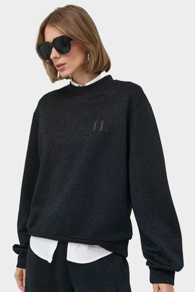 Pre-owned Karl Lagerfeld Original  Sweatshirt For Women Silver Brand Logo