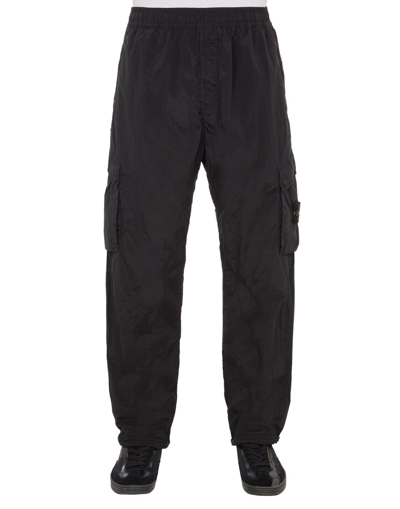 Pre-owned Stone Island 31019 Nylon Metal In Econyl Pentalone Loose Fit Cargo Pant In Black