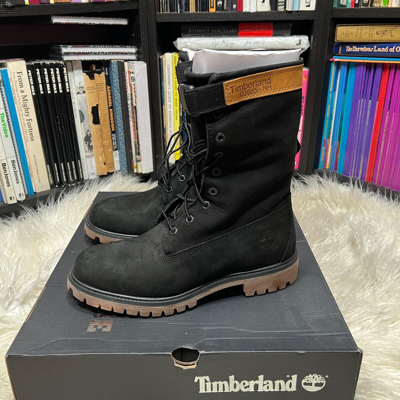 Pre-owned Timberland Gaiter Boots Premium Black & Tan Tb0a1z2n Gtr Boots In Brown