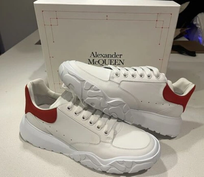Pre-owned Alexander Mcqueen Court Trainer Sneaker Sz 13 / 46 White/red ?